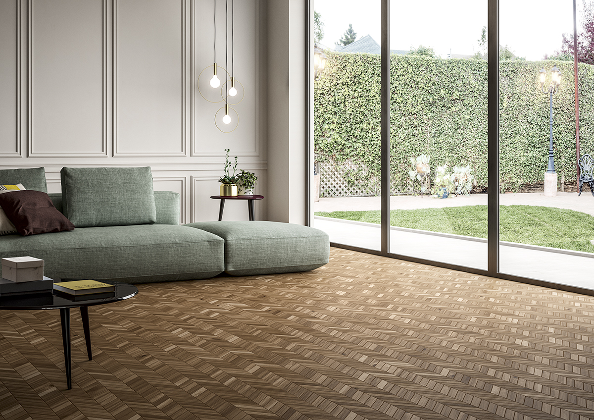 HAVENWOOD SADDLE CHEVRON MOSAIC 12X15